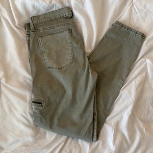 Hudson light green cargo cropped pant